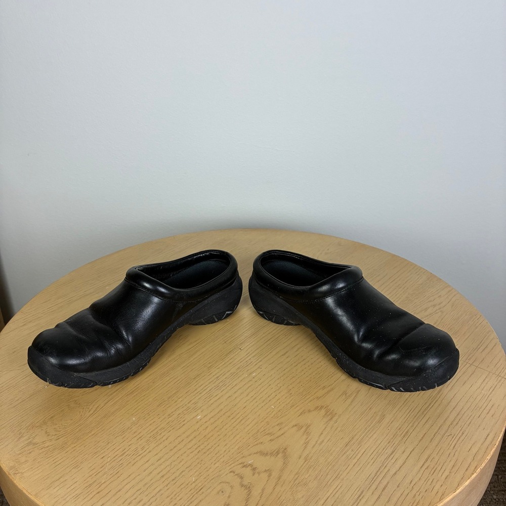 Merrell Low Wedge Leather Slip On Clogs Shoes Women's 7.5 Comfort Support - Picture 3 of 7